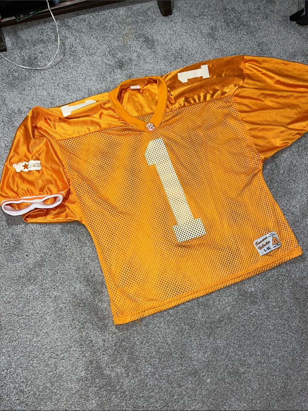 Tennessee Volunteers Vols SEC Polyester Mesh practice football #1 Jersey L/XL